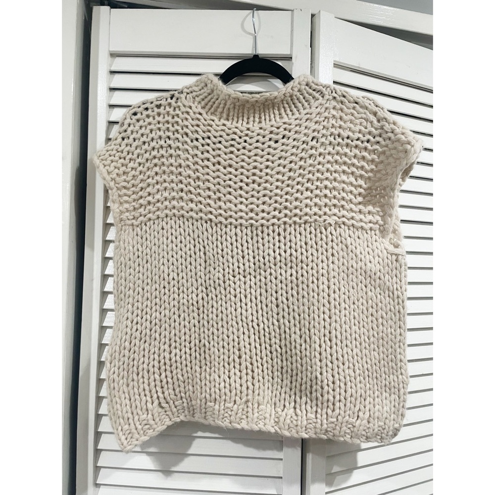 J Brand Knitted Short Sleeve Sweater